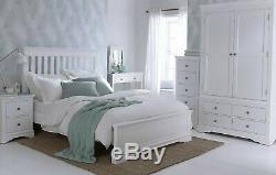 Sussex White Painted 2 Door 4 Drawer Wardrobe / Large White Wardrobe / In Stock