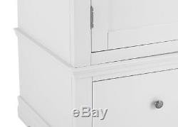 Sussex White Painted 3 Door 3 Drawer Wardrobe / Large White Triple Robe / New