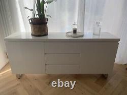 Sydney Large High Gloss Sideboard Unit 2 x Doors 3 x Drawers in White Rrp £599