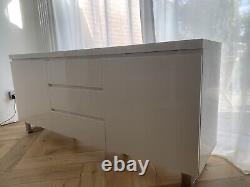 Sydney Large High Gloss Sideboard Unit 2 x Doors 3 x Drawers in White Rrp £599