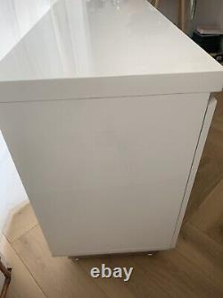 Sydney Large High Gloss Sideboard Unit 2 x Doors 3 x Drawers in White Rrp £599