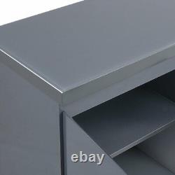 Sydney Large High Gloss Sideboard With 2 Door 3 Drawer In Grey