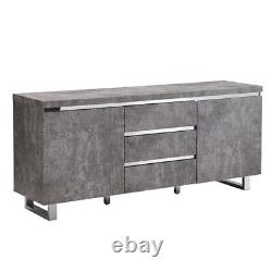 Sydney Large Sideboard With 2 Door 3 Drawer In Concrete Effect