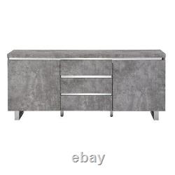 Sydney Large Sideboard With 2 Door 3 Drawer In Concrete Effect