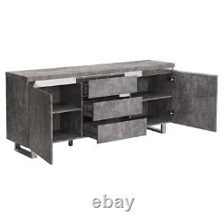 Sydney Large Sideboard With 2 Door 3 Drawer In Concrete Effect