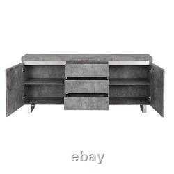 Sydney Large Sideboard With 2 Door 3 Drawer In Concrete Effect