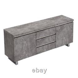 Sydney Large Sideboard With 2 Door 3 Drawer In Concrete Effect