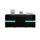 TV Unit Cabinet Large Storage Wood Sideboard Side Table LED Light High Gloss Set