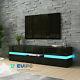 TV Unit Cabinet Large Storage Wood Sideboard Side Table LED Light High Gloss Set