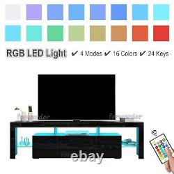 TV Unit Cabinet Large Storage Wood Sideboard Side Table LED Light High Gloss Set