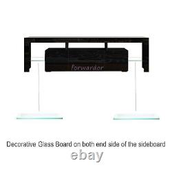 TV Unit Cabinet Large Storage Wood Sideboard Side Table LED Light High Gloss Set