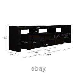 TV Unit Cabinet Large Storage Wood Sideboard Side Table LED Light High Gloss Set