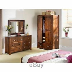 Taj solid sheesham furniture large two door three drawer sideboard