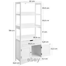 Tall Kitchen Larder Cupboard Large Pantry Storage Cabinet Shelving Unit Drawer