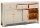 The Nine Schools Oriental Qing Oyster Grey Large Sideboard 4 Doors & 3 Drawers