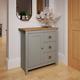 Timber Art Design UK Lisbon 1 Door 3 Drawer Storage Cabinet Sideboard Grey for