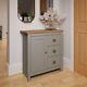 Timber Art Design UK Lisbon 1 Door 3 Drawer Storage Cabinet Sideboard Grey for