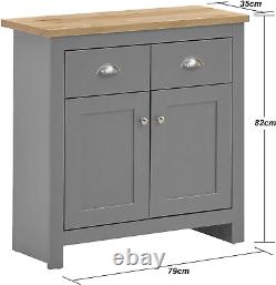 Timber Art Design UK Lisbon Sideboard Storage Cupboard with 2 Doors & 2 Drawers