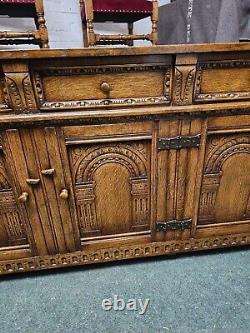 Titchmarsh & Goodwin Solid Oak Large Sideboard/dresser Base/plasma Tv Stand