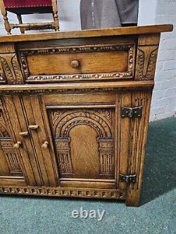 Titchmarsh & Goodwin Solid Oak Large Sideboard/dresser Base/plasma Tv Stand