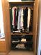 Used Ikea Pax wardrobe 2 door oak finish with 3 large wire drawers