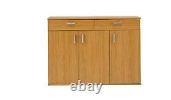 Venetia Large 3 Door 2 Drawer Shoe Cabinet Oak