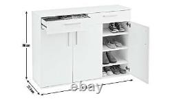 Venetia Large 3 Door 2 Drawer Shoe Cabinet Oak