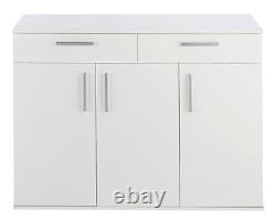 Venetia Large 3 Door 2 Drawer Shoe Cabinet -White