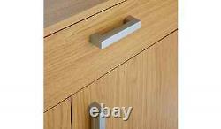 Venetia Large 3 Door 2 Drawer Slim Shoe Cabinet with 5 Shelves Oak UK SELLER