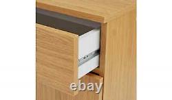 Venetia Large 3 Door 2 Drawer Slim Shoe Cabinet with 5 Shelves Oak UK SELLER
