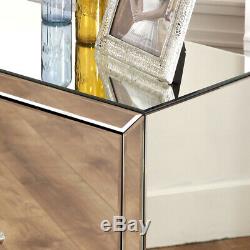 Venetian Mirrored Large Sideboard Living Dining 2 Door Cupboard 3 Drawers TFM6