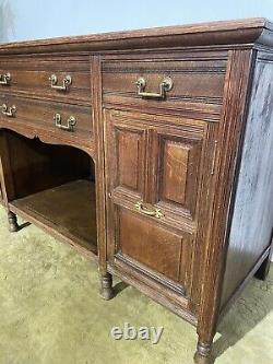 Victorian oak large sideboard