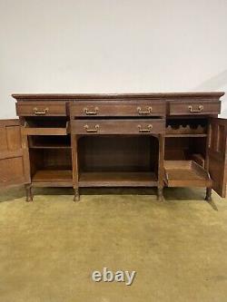 Victorian oak large sideboard