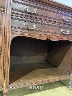 Victorian oak large sideboard