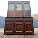 Vintage Dark Oak Display Unit With Carved Drawers, Large Dresser, Glass Doors