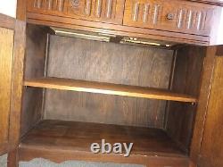 Vintage Dutch Dresser Old Oak 2 Drawers 2 Doors/One Large Cupboard Charming Used