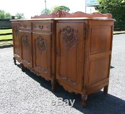 Vintage French Louis XV Style 4 Door/2 Drawer Large Sideboard (consb29)