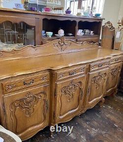 Vintage French Louis XV Style 4 Door/4drawer Large Sideboard