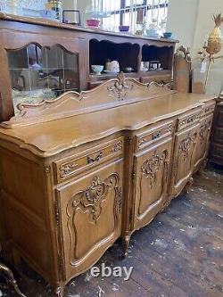 Vintage French Louis XV Style 4 Door/4drawer Large Sideboard