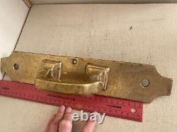 Vintage. Large. Heavy. Brass. Door Handle. Pub. Hall. Cupboard. Drawer. Quality