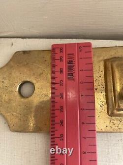 Vintage. Large. Heavy. Brass. Door Handle. Pub. Hall. Cupboard. Drawer. Quality