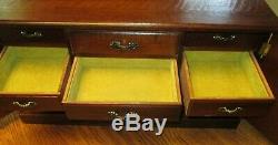 Vintage Large Wood Jewelry Box Chest Drawers Doors Cabinet Console Buffet Style