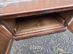 Vintage Old Charm TV Stand Sky Box/DVD Drawer Linenfold Doors