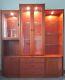 WALL DISPLAY/STORAGEUNIT. Large wooden and glass display unit