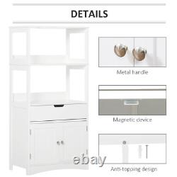White Large Multipurpose Kitchen Cabinet Cupboard Storage Larder Shelving Unit