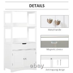 White Large Multipurpose Kitchen Cabinet Cupboard Storage Larder Shelving Unit