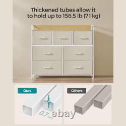 White Oak Large Bedroom Chest of Drawers Vintage Dresser Sideboard Metal Storage