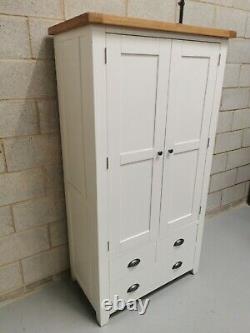 White Painted Large Double 2 Door/ 4 Drawer Larder Pantry Food Cupboard