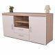 White & Sonoma Oak Large 2 Door 2 Drawer Sideboard Cupboard TV Cabinet Furniture