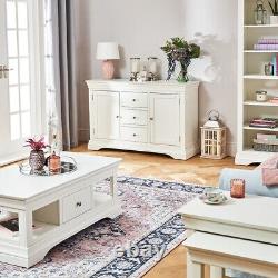 Wilmslow White Painted Large 3 Drawer 2 Door Sideboard Bedroom WLM26